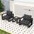 Obinna 3-Piece Outdoor Conversation Set with Removable Cushions and Tempered Glass Coffee Table