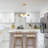 Marisol 1-Light Gold LED Drum Chandelier with Acrylic Shade, Dimmable