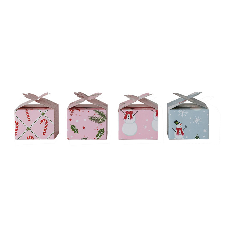Artisan Patterned Holiday Paper Gift Box