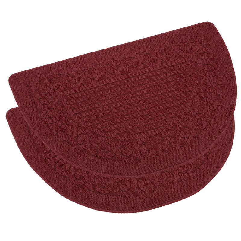 Tapis de cuisine en jacquard Zanthe Home Decor, Bourgogne
