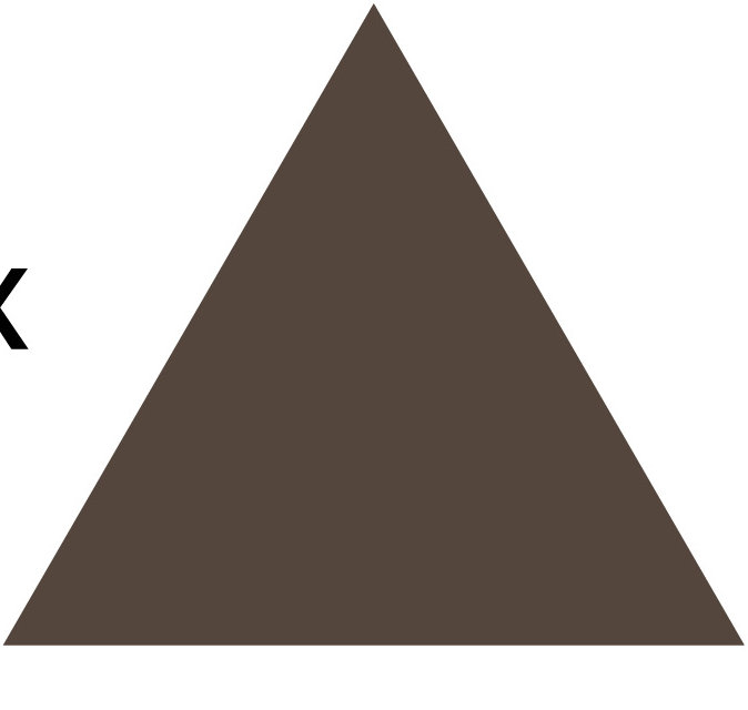 Décalcomanie murale motif triangle, Brun, H 4 po x l 4 po x P 0,01 po