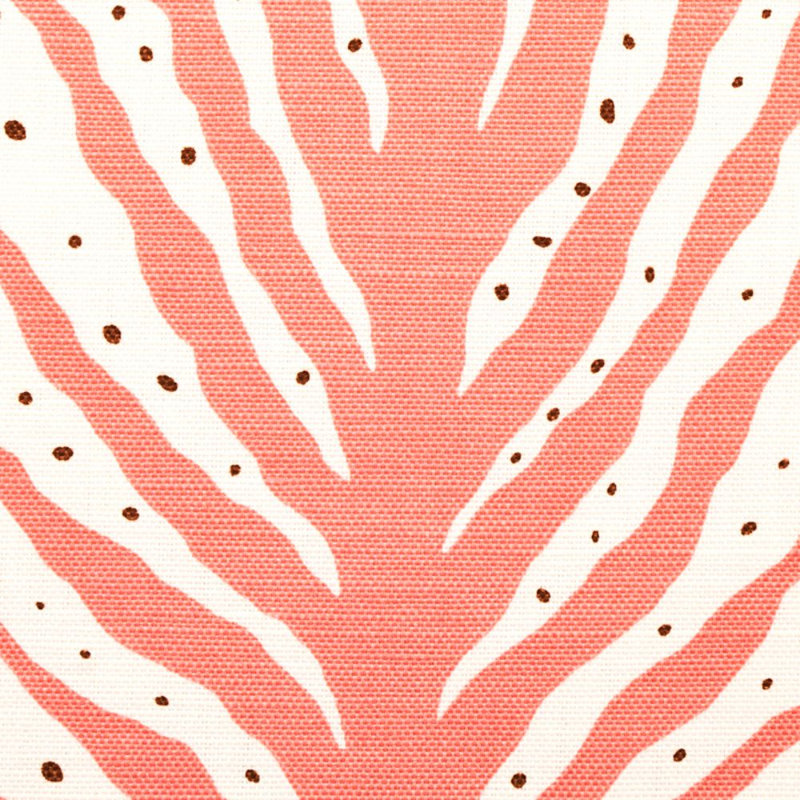Tissu imprimé Schumacher x Celerie Kemble, Corail