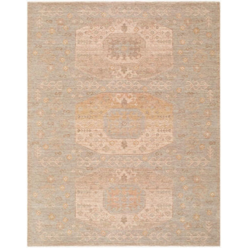 Ladik Area Rug, Gray/Tan/Brown, Rectangle 7'10" x 10'