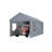 Galvanized Steel Frame Carport 10X20, 2 Doors, 4 Vent Windows, Grey Canopy For Outdoor Vehicle Storage Structure Steel, Shelter-121553289