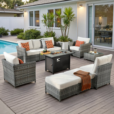 Cassville 6 - Person Patio Conversation Set with Cushions
