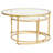 Modern Nesting Coffee Table Set of 2, Metal Frame with Tempered Glass Top, Stacking Tables for Living Room, Easy Assembly (gold frame)-1933271461