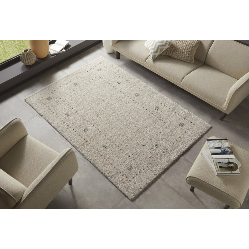 Teo Machine Woven Cream Indoor Rug, Rectangle 200 x 290cm