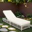 Chaise longue d'extérieur avec dossier à 5 positions, structure en rotin renforcé, repose-pieds réglables et roues mobiles-1413661018