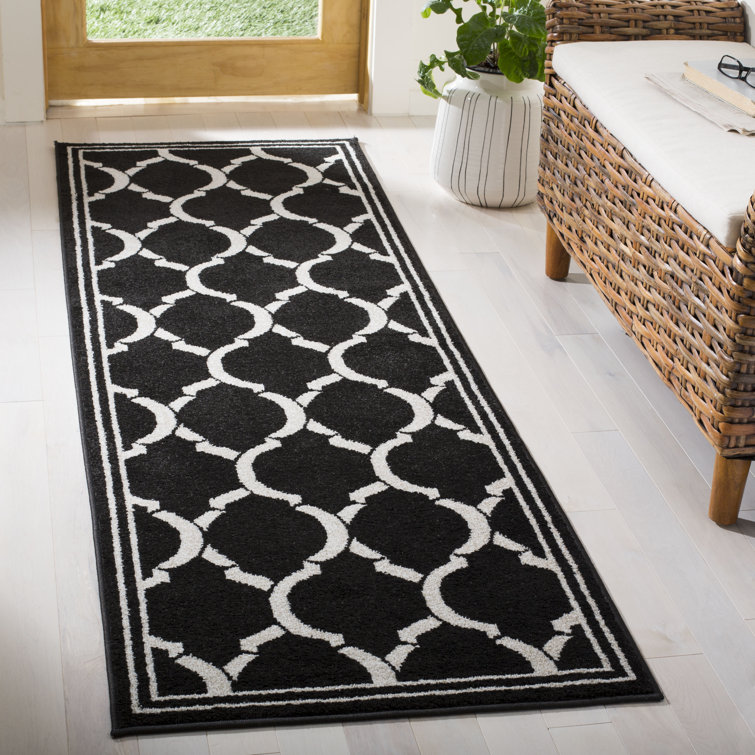 Ammundsen Geometric Black Area Rug