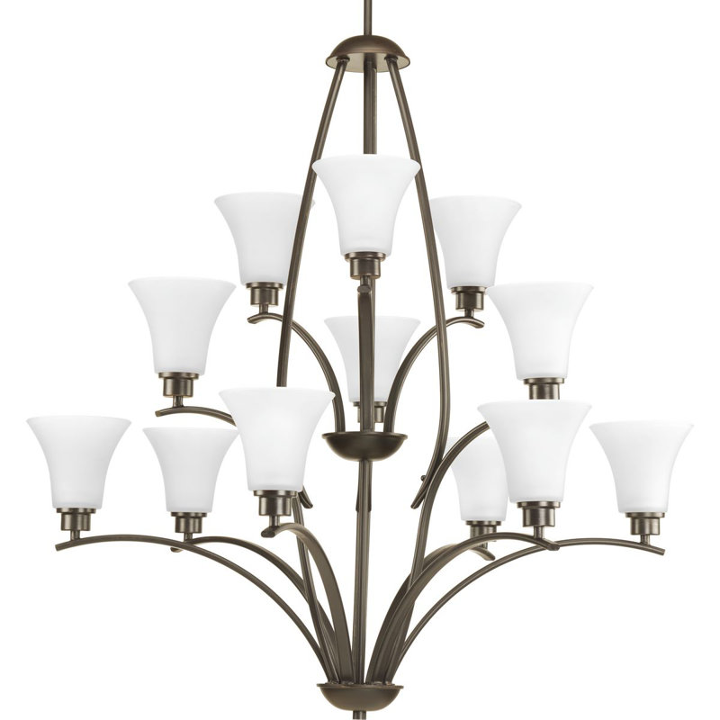 Lustre classique à 12 lumières avec abat-jour Jilliann