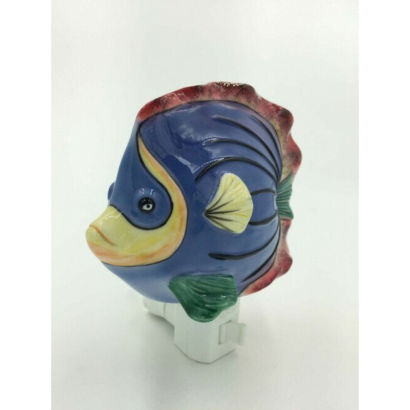 Veilleuse en forme de poisson tropical, Rose/mauve