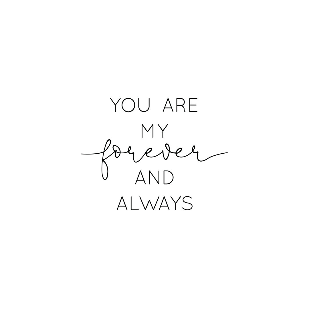 You Are My Forever And Always Simple - Wrapped Canvas Print