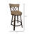 Swivel Upholstered Counter Stool with Metal Frame-1656087967