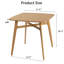 Table carrée à effet de bois et table basse