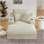 Canapé à compression confortable de 47,24 pouces de style moderne avec coussin unique, chaise longue pour salon, chambre à coucher, appartement, bureau, chameau