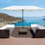 Parasol rectangulaire double face extérieure avec protection UV et manivelle