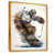 Toile avec cadre flottant or