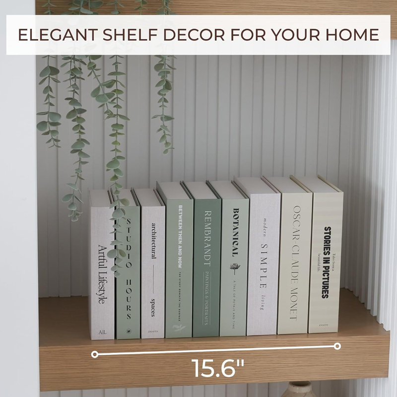Beaux livres décoratifs - Ensemble de 9 boîtes pour décorer une table basse
