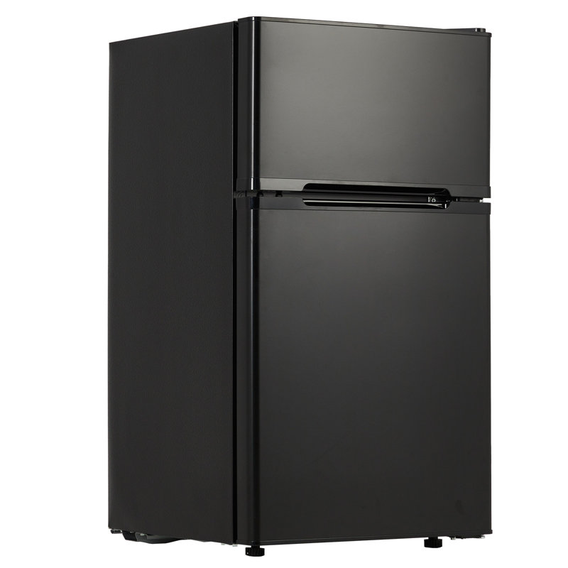 3.1 Cu.ft Two-Door Mini Fridge with Freezer, Compact Refrigerator for Bedroom,Dorm- Adjustable Thermostat, Energy Efficient,  Quiet Mini Fridge with Separate Freezer Compartment & Reversible Door