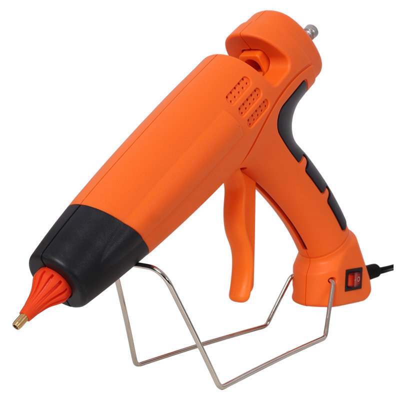 Pistolet à colle chaude professionnel 550 W avec 4 buses interchangeables, Orange