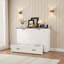 Grand lit escamotable de style ferme avec plateau de rangement pliable et station de charge-1825805256
