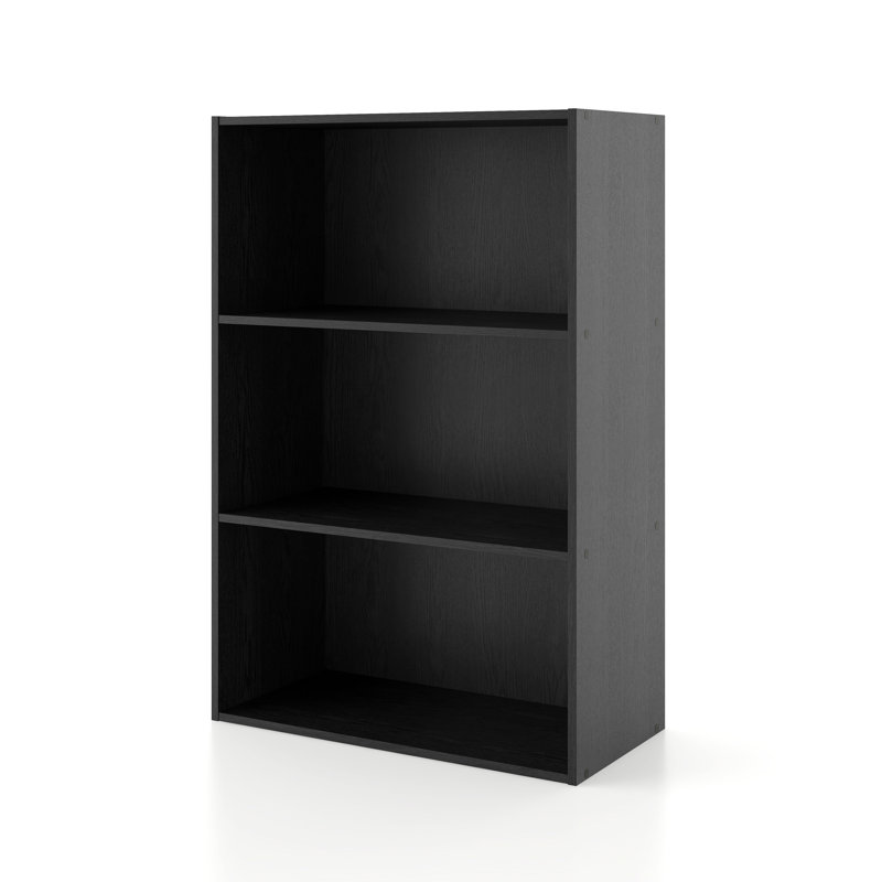 Bibliothèque de rangement Breayla, Noir, 3 tablettes