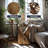 Handcrafted Mango Wood Twist Side Table – 22" Tall Rustic Accent Table