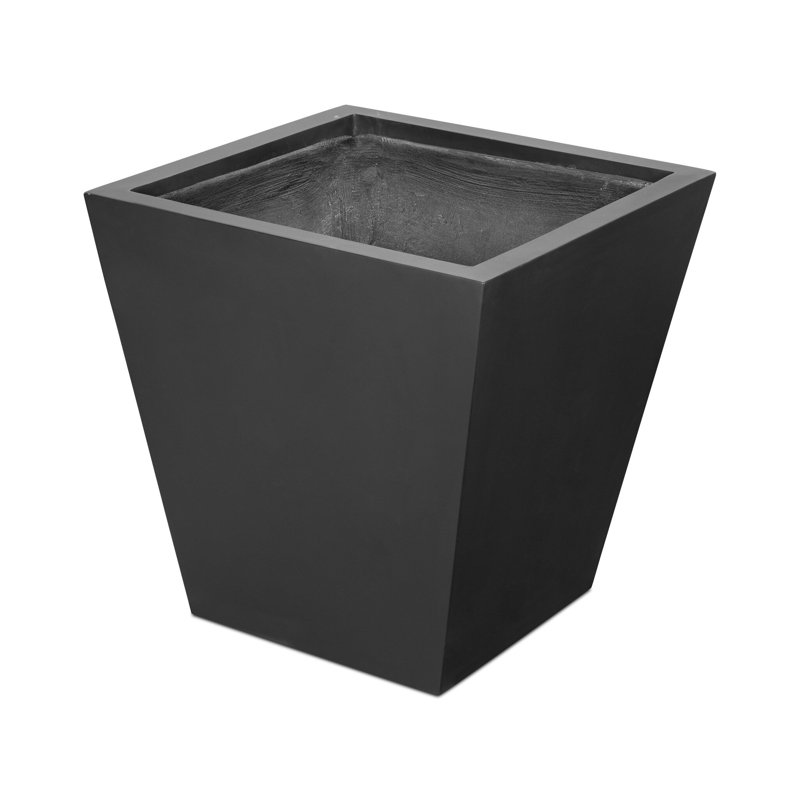 Koto Planter, 18" H x 18" W x 18" D, Black