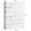 Commode 16 tiroirs pour chambre à coucher, commode haute avec tiroirs de rangement en tissu-1050114693