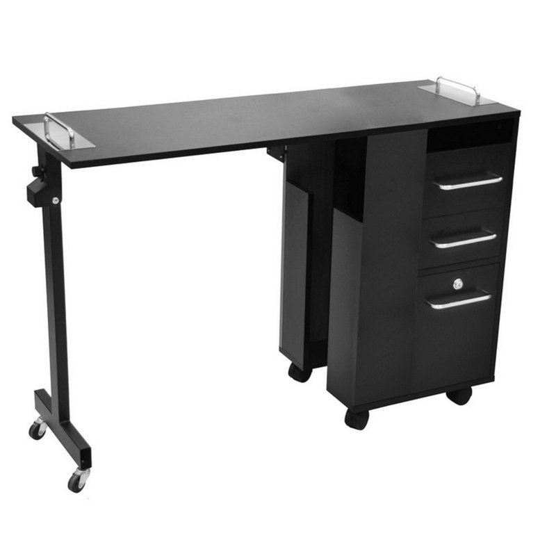 Jalaina Metal Base Credenza Desk, Black