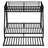 Metal Bunk Bed with Trundle, Black-114313892