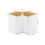 Armoire de cuisine en coin Furinno Shaker EZ Reach Base, prête à assembler, P 24 po x l 33 po x H 34,5 po, blanc