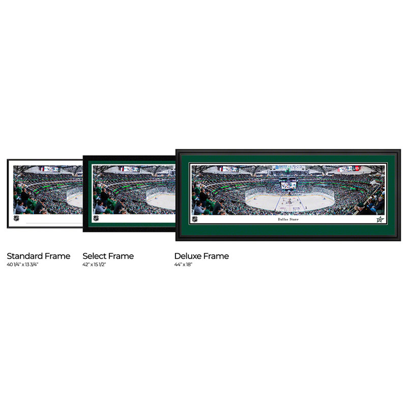 «Dallas Stars» par James Blakeway - photographie, H 13,75 po x l 40,25 po x P 0,88 po, Papier encadré dans un cadre noir