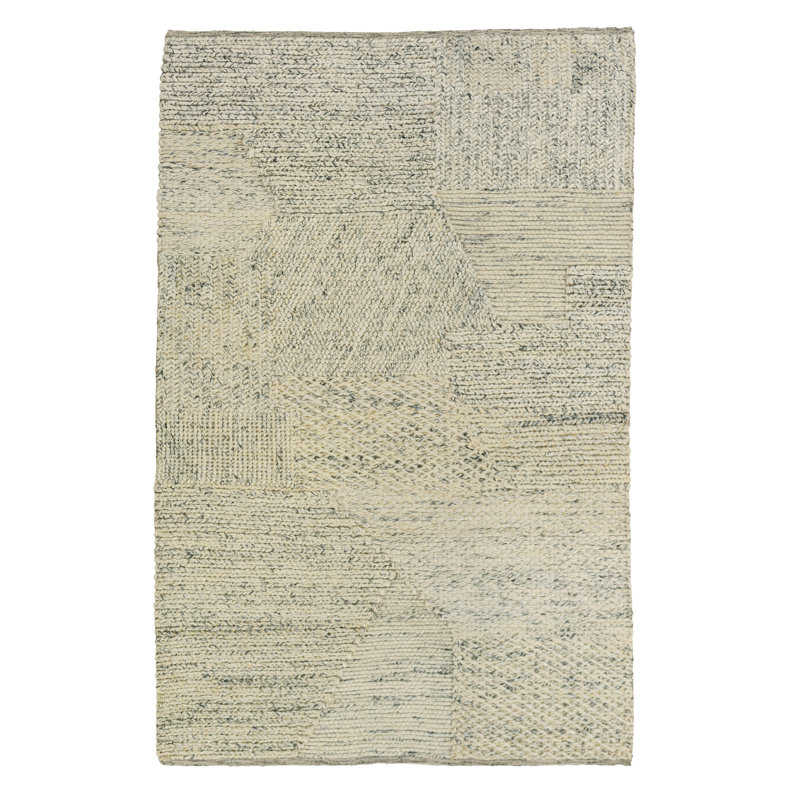Tapis en jute / coton tissé à la main, 7 pi 9 po x 9 pi 9 po