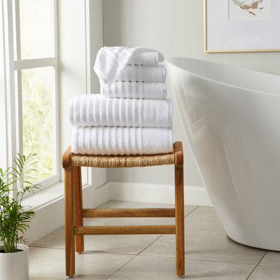Zero-Twist Cotton Ribbed Hand Towels