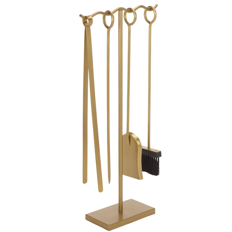 Ensemble d'outils de foyer Alcaide, Brass