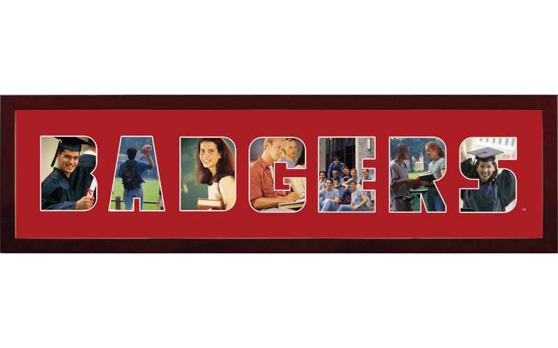 Cadre photo à collage ncaa wisconsin badgers