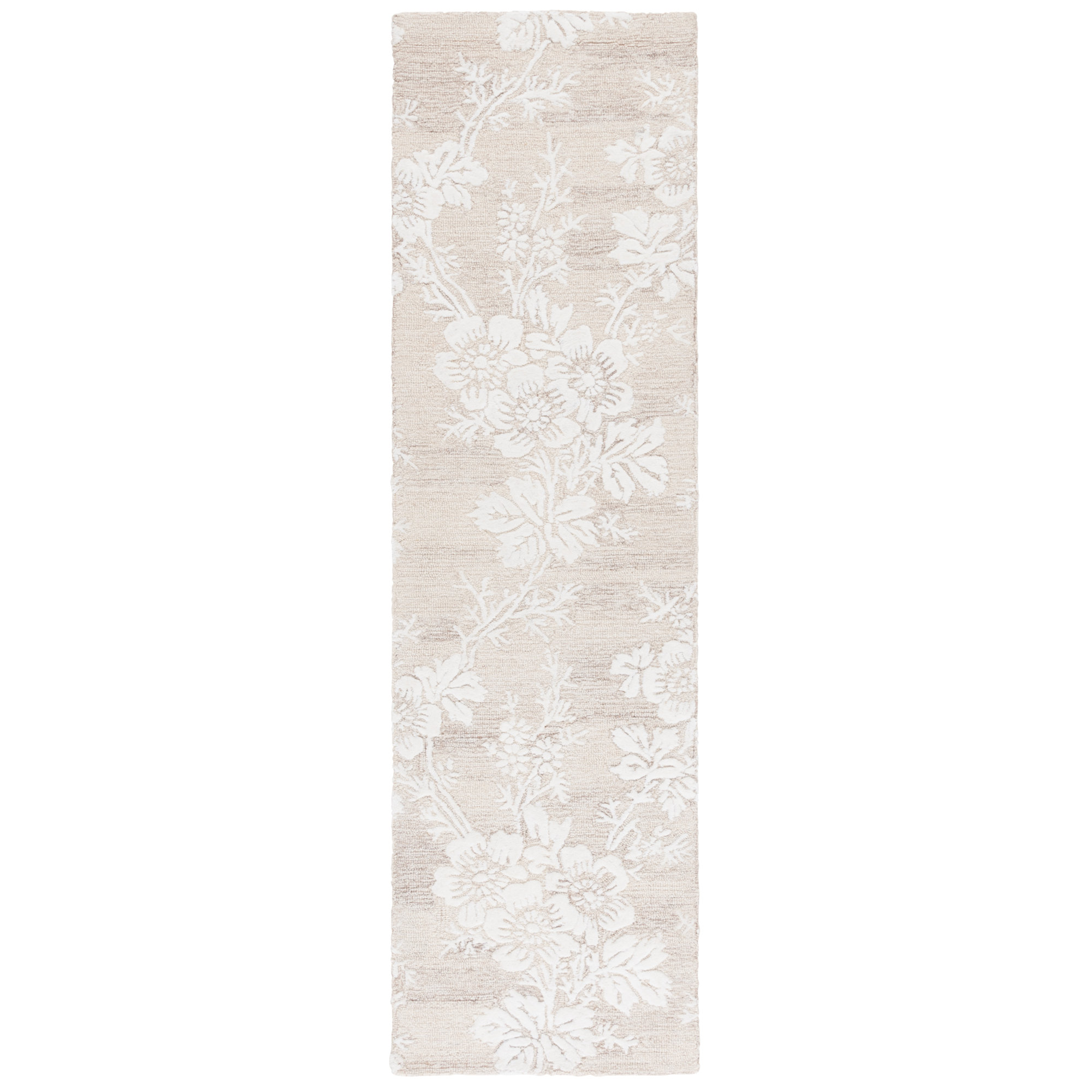 Phillie Hand Tufted Wool, Viscose Floral Rug, Runner 2'3" x 8'