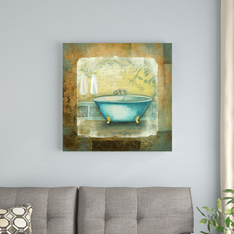 Spa Spa - peinture sur toile tendue, H 30 po x l 30 po