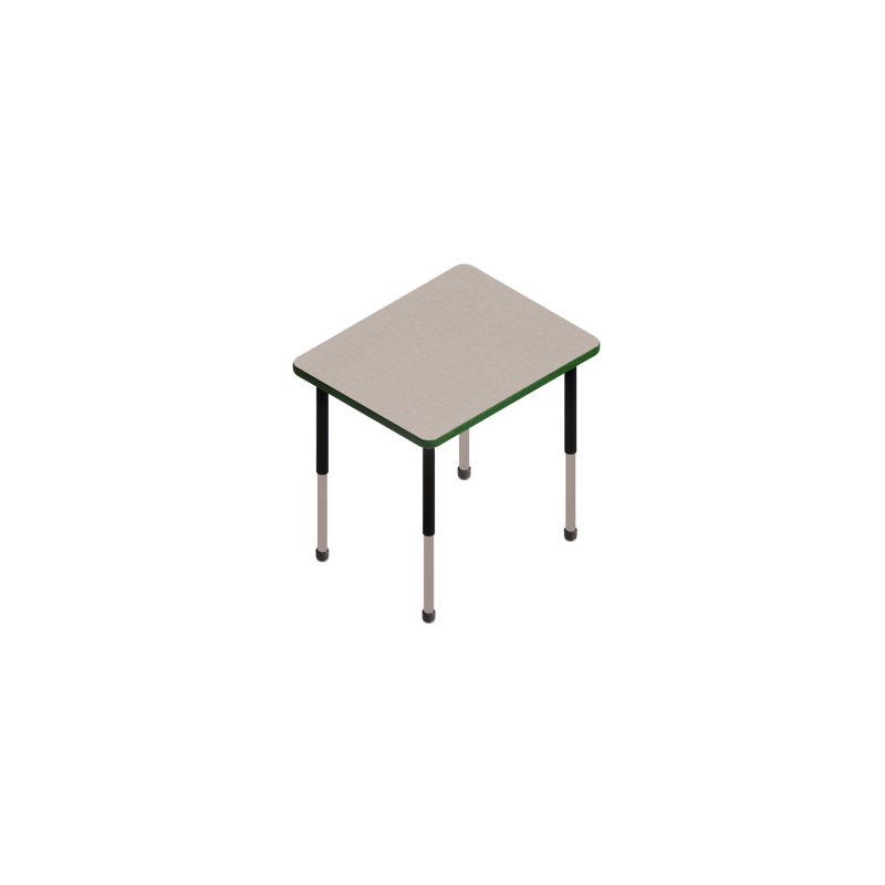 Collaborative Learning Table With Deluxe Legs- Rectangle, Light Blue, 29" H x 30" L x 24" W