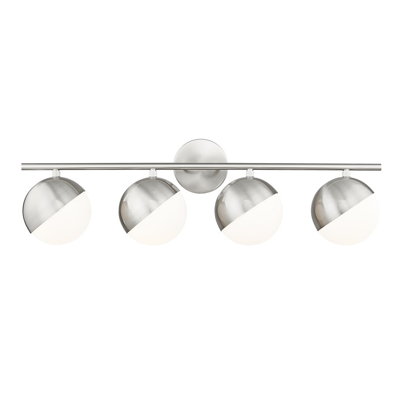 Meuble-lavabo 4 lumières 32,25 po Trombetta, Nickel brossé