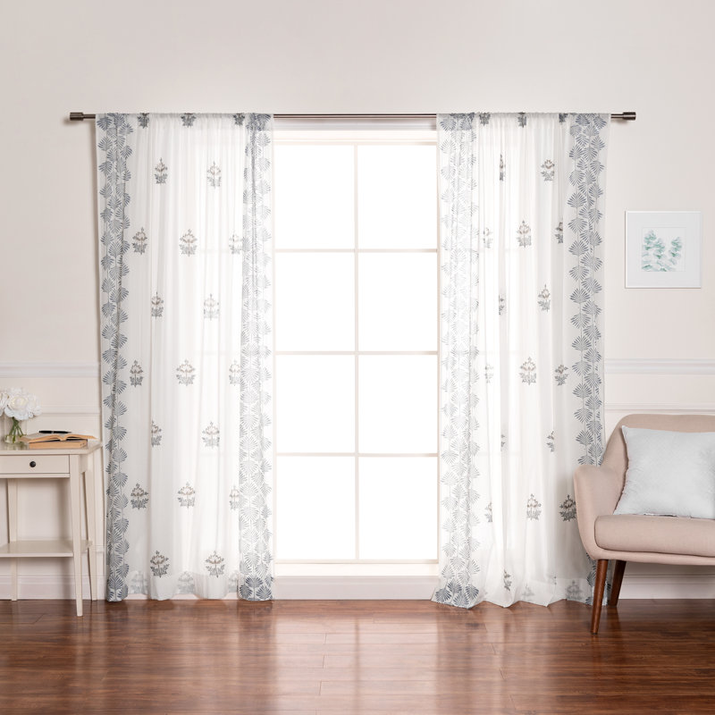 Rideaux transparents avec passe-tringle Landrum