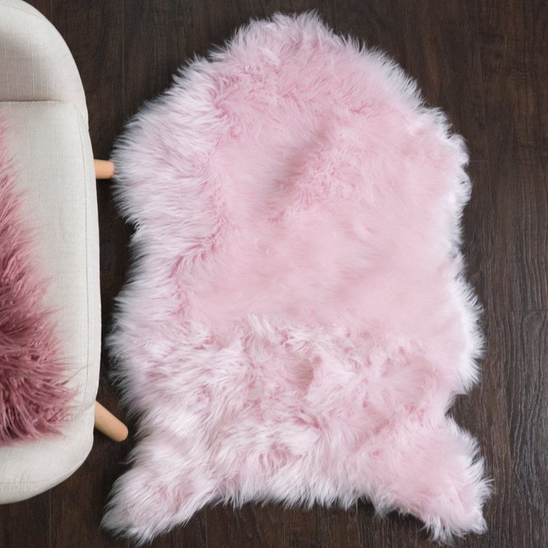 Jeté moelleux en fausse peau de mouton 3 pi x 2 pi