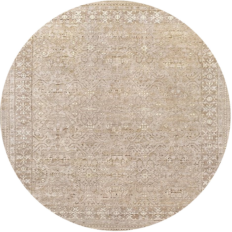 Tapis beige Flex, Rond 6 pi