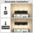 21" W Modern 3-Light Black Dimmable Bathroom Vanity Light With Ribbed Glass Shade