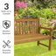 Heilman Mission-Back Teak Garden Bench-2123678463