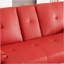 67-Inch Red Leather Multifunctional Double Folding Sofa Bed With Coffee Table For Office Use