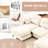 Modular Sectional U Shaped 3 - Seat , , Chenille Fabric, Cushion, Ergonomic Curve, High Resilience Sponge, 2 Throw Pillows, Fits Compact Spaces Beige Couch, Chenille, , Seat, Density Foam, Various-11346344-11346349