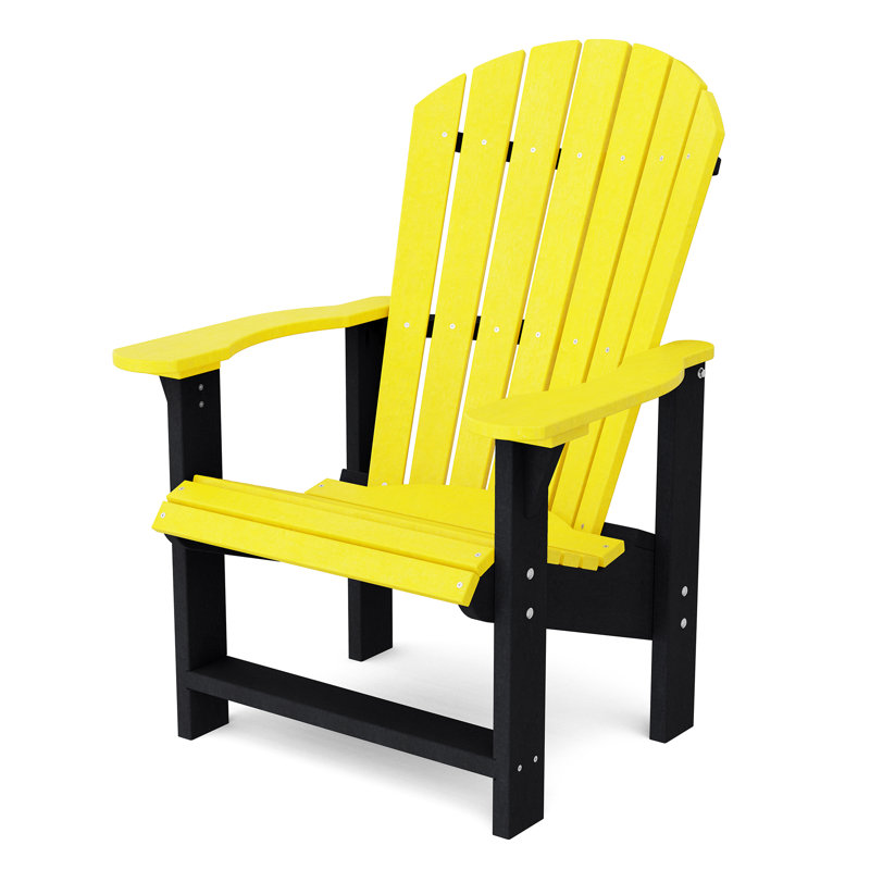 Chaise Adirondack droite Heritage, Jaune citron / noir