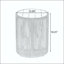Ensemble de table industrielle rustique - table basse et table d'appoint avec corde tissée beige-129458315